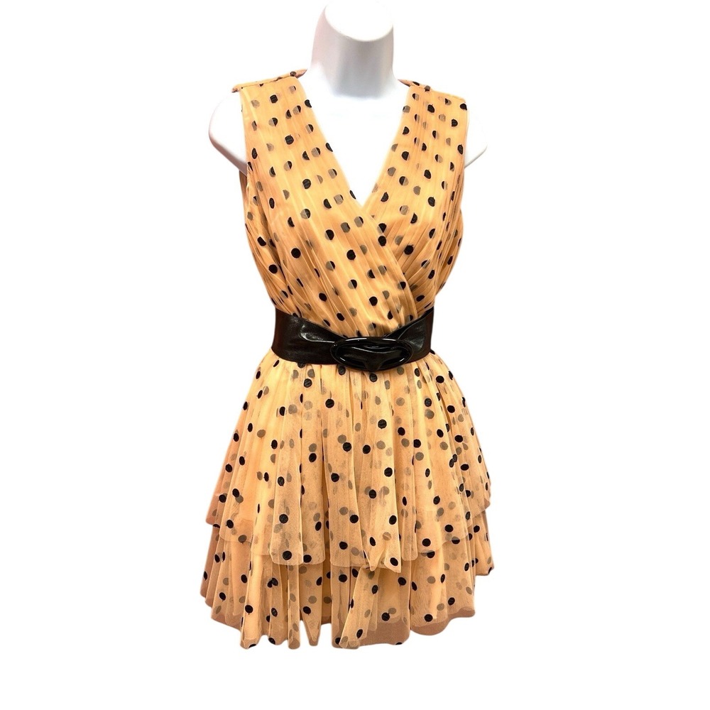 JCrew Womens Tiered Romantic Fairy Polka Dot Size 8 Coquette Tulle Midi Dress